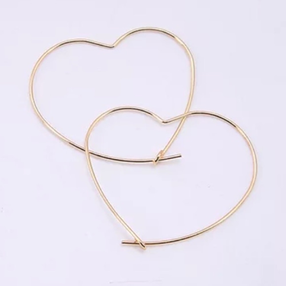 NEW!💙💎MODERN💛MINIMALIST GOLDEN WIRE💛HEARTS💎💙 - Picture 4 of 8